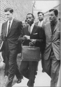 James Meredith arriving at the University of Mississippi