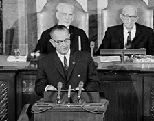 Lyndon Johnson delivers his State of the Union, January 8, 1964